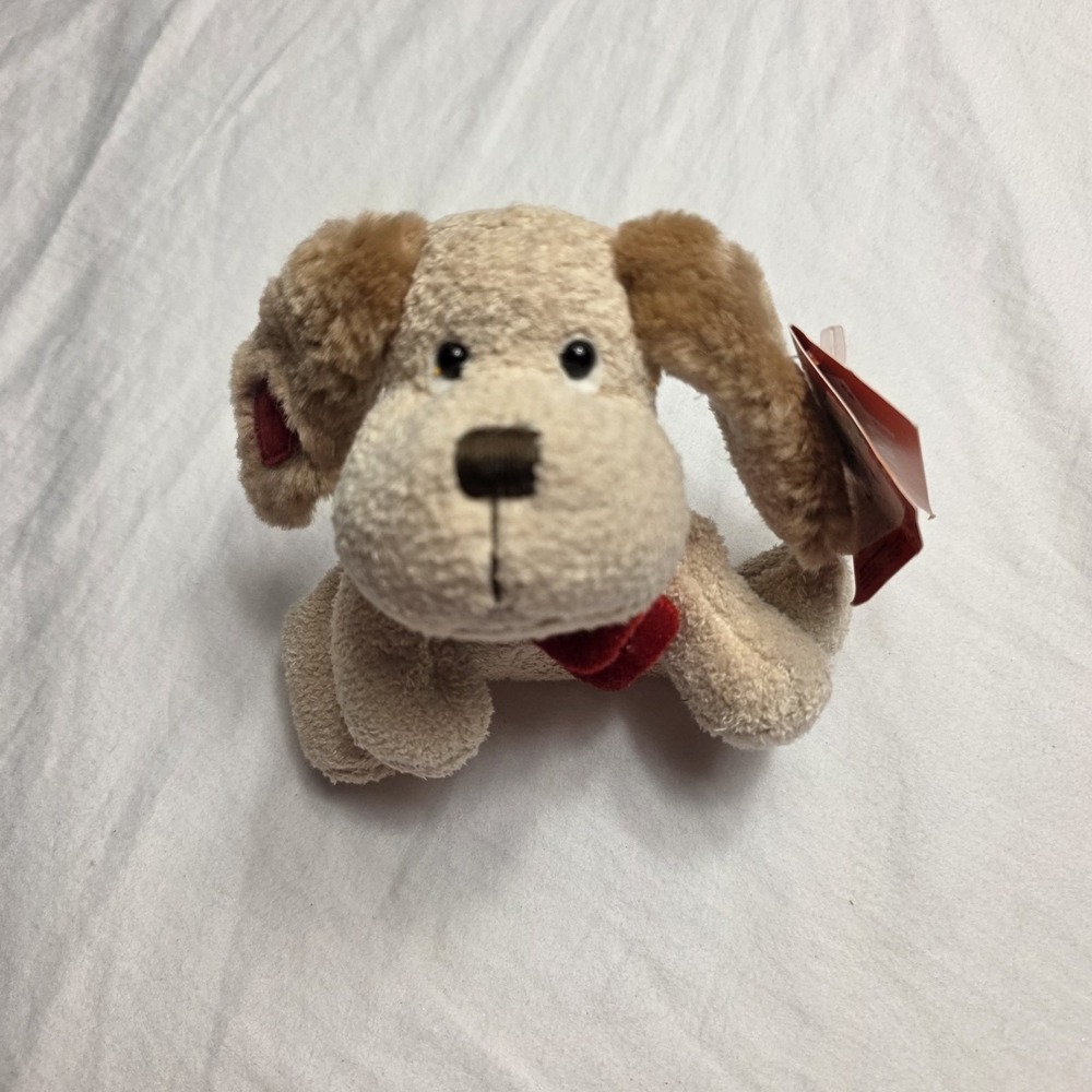 Russ Berrie Luv Pets Jasper Love Puppy Dog Plush Hearts Soft Beanbag